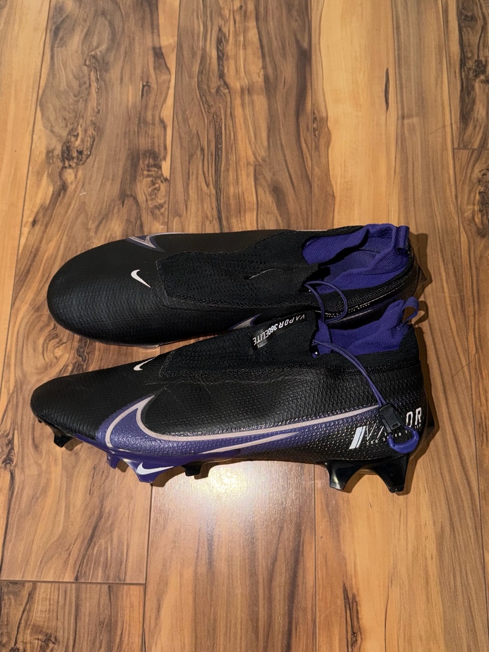 Nike Vapor Edge 360 Flyknit Black/Purple Cleats